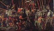 UCCELLO, Paolo The battle of San Romano the intervention of Micheletto there Cotignola Sweden oil painting artist